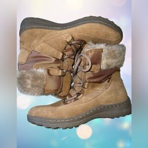 BareTraps Tan Winter Boots with Fur Trim